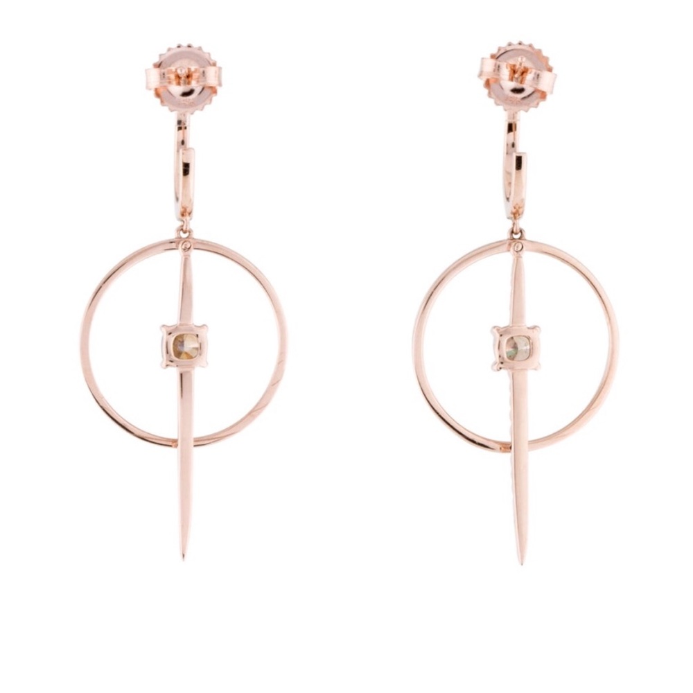 Effy 14K Rose Gold & Brown Diamond Spike Earrings - Picture 5 of 8